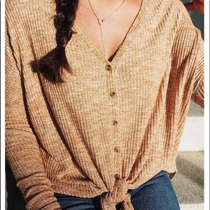 Out from Under Jojo Thermal Button-Front Top